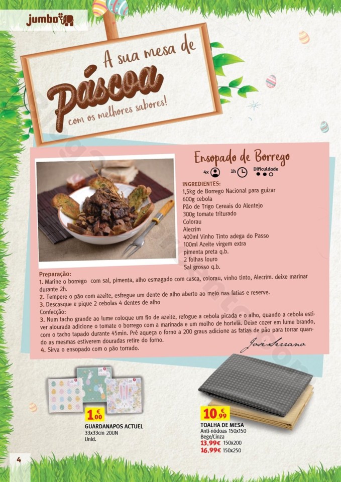 Antevisão Folheto JUMBO Catálogo Páscoa promoç