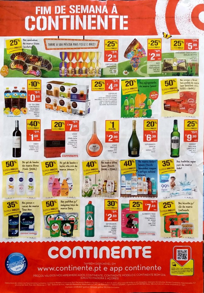 antevisão folheto continente fim de semana 5 a 8 
