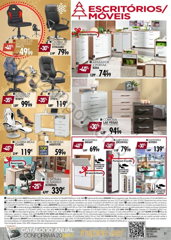 Novo Folheto CONFORAMA Promoções de 15 a 31 deze