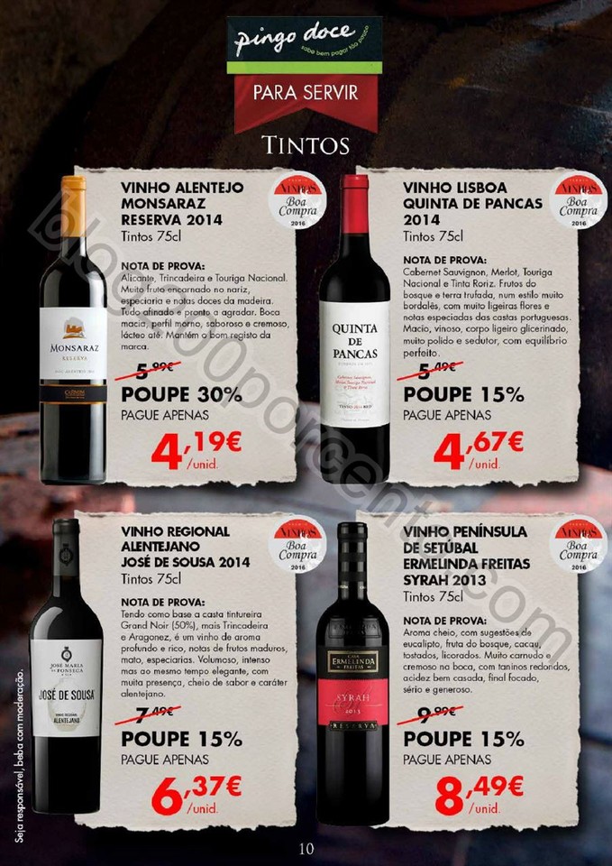 Novo Folheto Vinhos e Bebidas PINGO DOCE Promoçõ