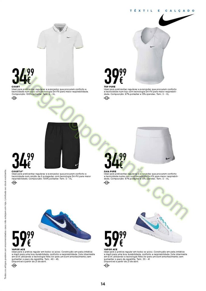 Novo Folheto SPORT ZONE promoções de 18 abril a 