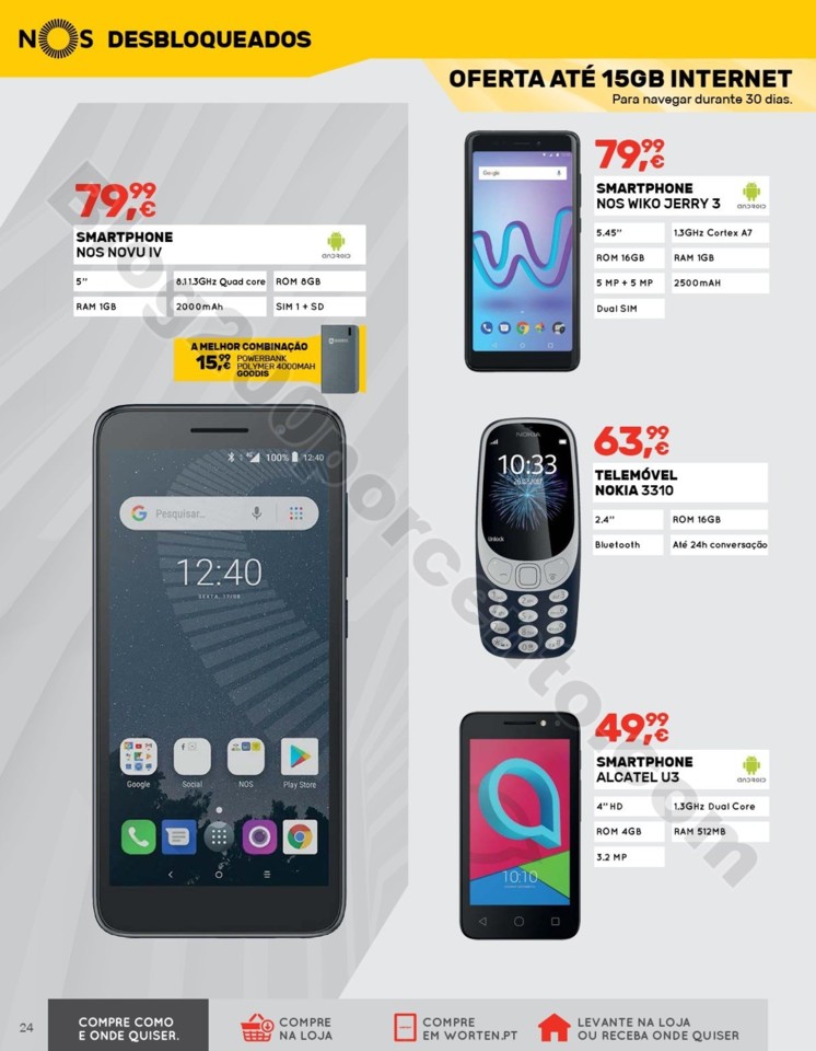 Antevisão Folheto WORTEN Mobile Promoções de 25
