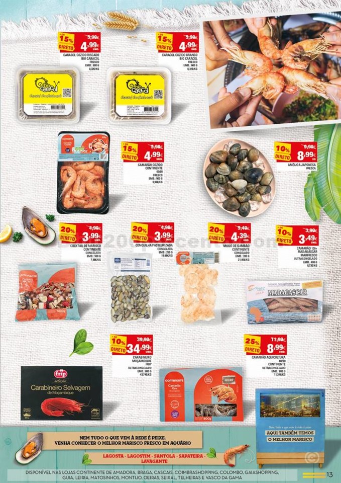 continente cervejas e mariscos promoções de 9 a 