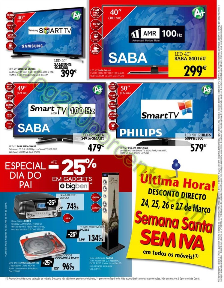 Novo Folheto CONFORAMA Promoções de 17 a 31 mar