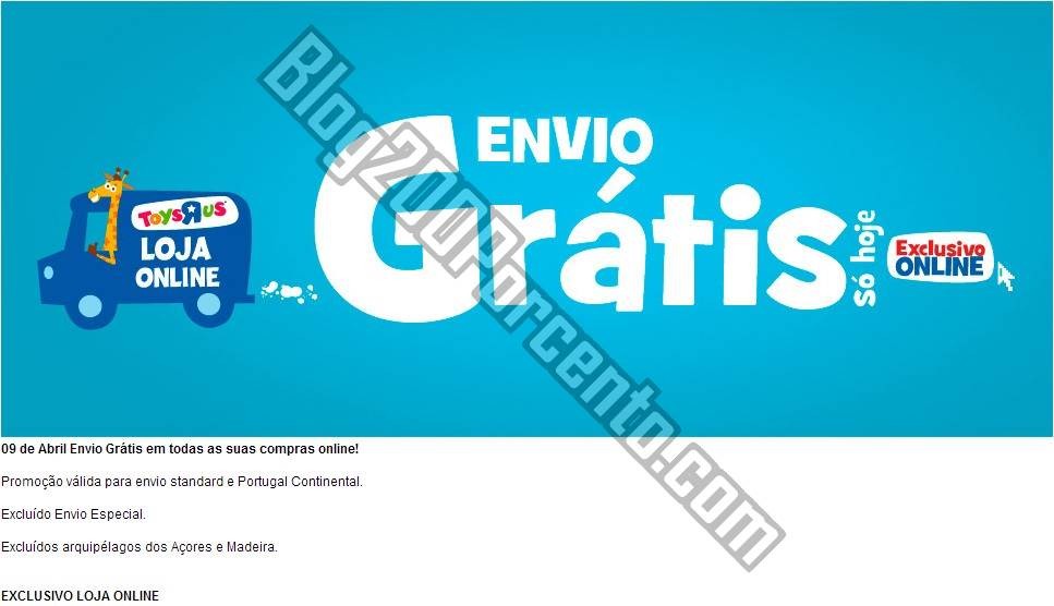 Oferta de portes | TOYSRUS | só hoje 9 abril