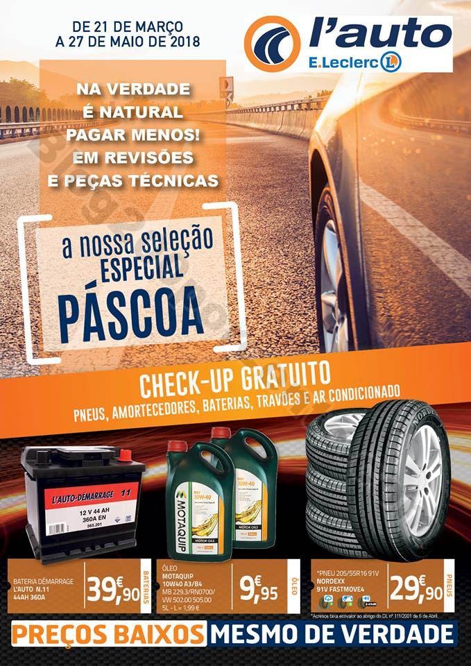 Antevisão Folheto E-LECLERC Auto promoções de 2