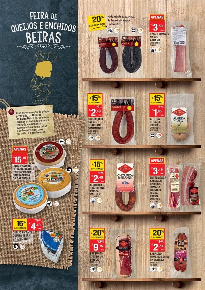 Antevisão Folheto CONTINENTE Feira Queijos, Enchi