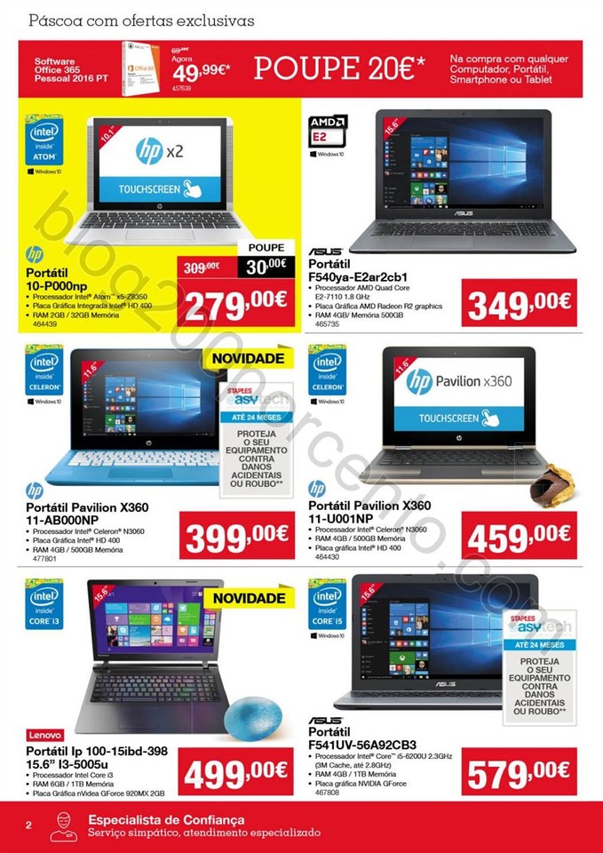 Antevisão Folheto STAPLES Páscoa promoções de 