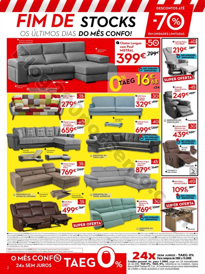 Antevisão Folheto CONFORAMA até 70% desconto de 