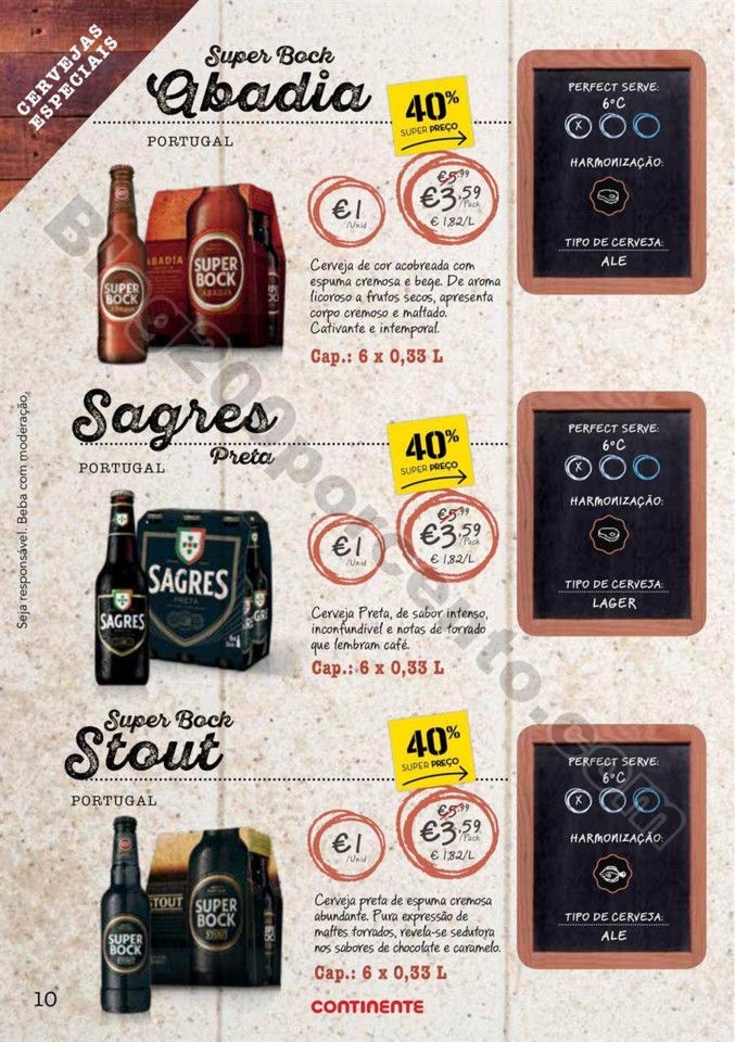 Antevisão Folheto CONTINENTE Especial cervejas de
