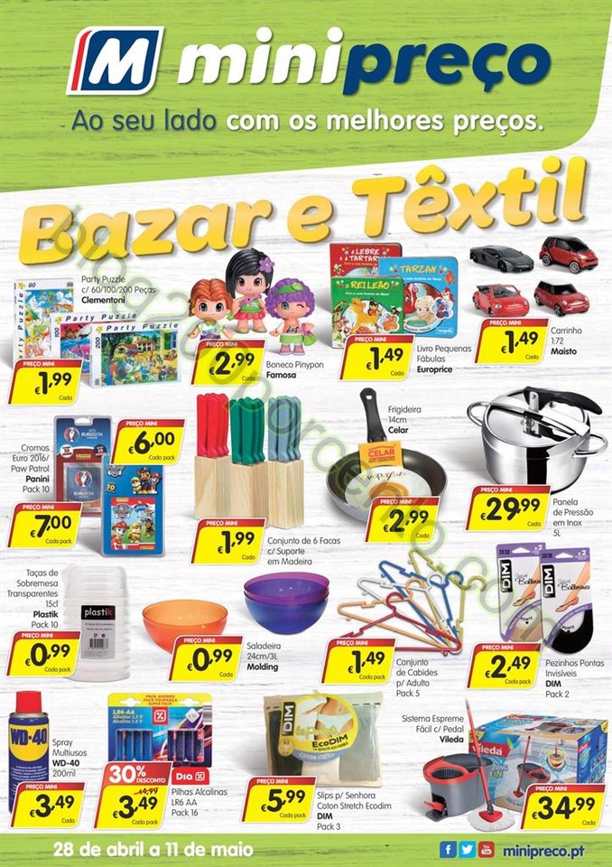 Antevisão Folheto MINIPREÇO Bazar promoções de