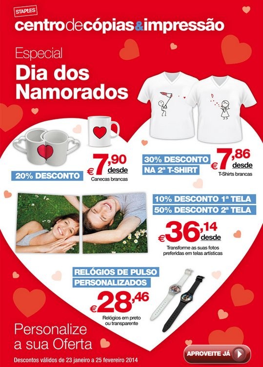 Dia dos namorados | STAPLES | Promoções até 25 fevereiro