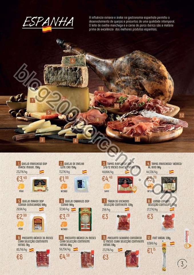 Novo Folheto CONTINENTE Queijos promoções de 4 a