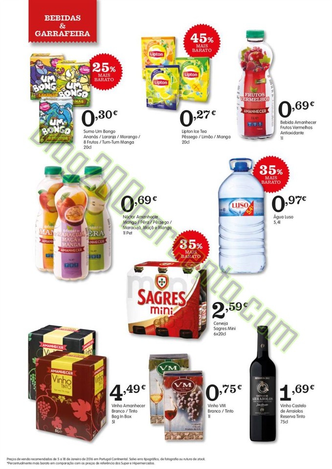 Novo Folheto AMANHECER Promoções de 5 a 18 janei