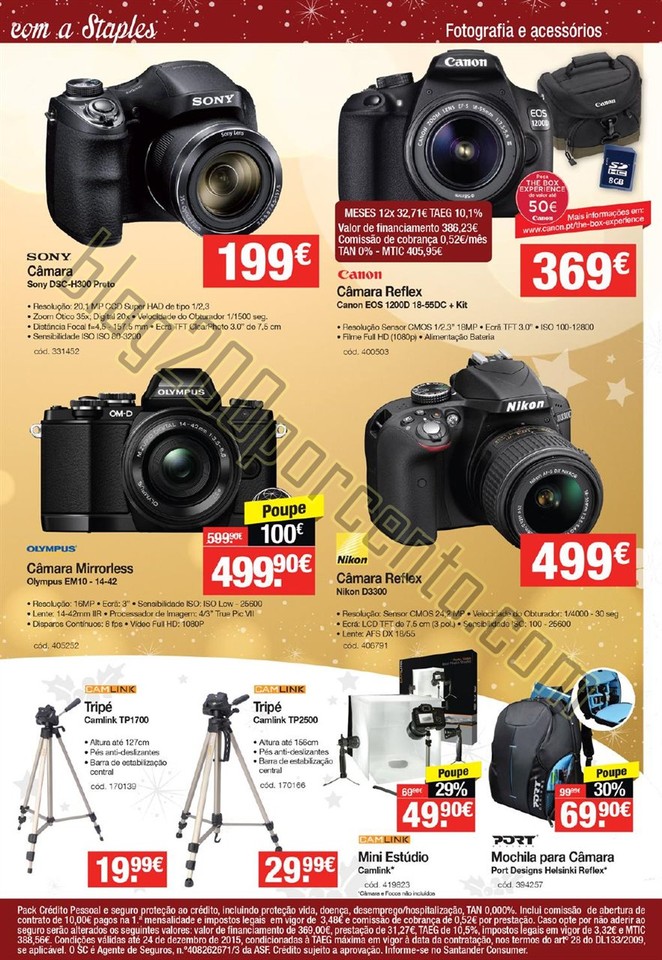Antevisão Folheto STAPLES Natal promoções de 26