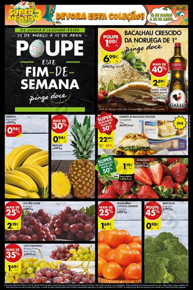 Antevisão Folheto PINGO DOCE Promoções de 29 ma