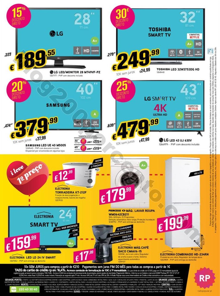 Antevisão Folheto RADIO POPULAR Promoções de 5 