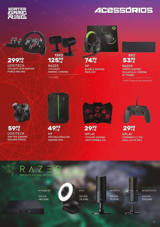 Antevisão Folheto WORTEN Gamer Promoções até 1