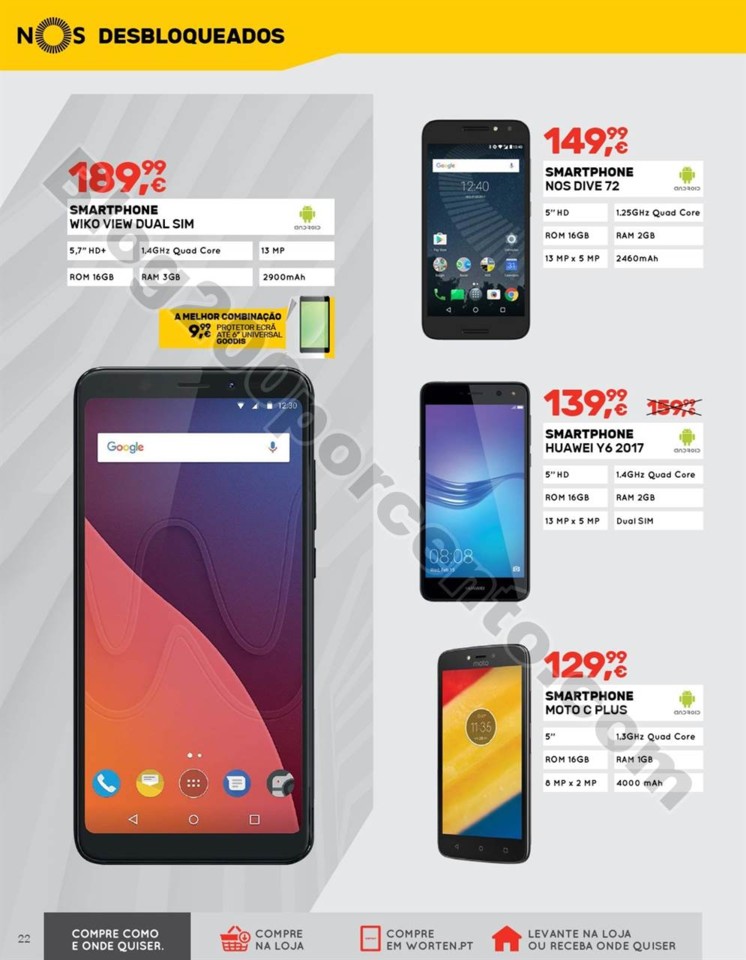 Antevisão Folheto WORTEN Mobile mundial promoçõ