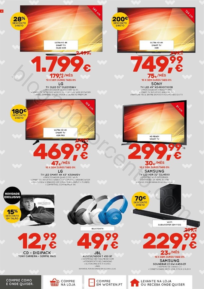 Antevisão Folheto WORTEN Promoções de 16 fevere