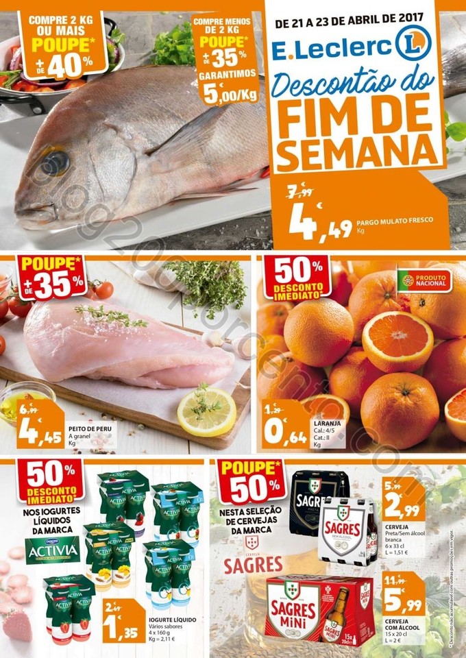 Antevisão Folheto E-LECLERC Fim de semana promoç