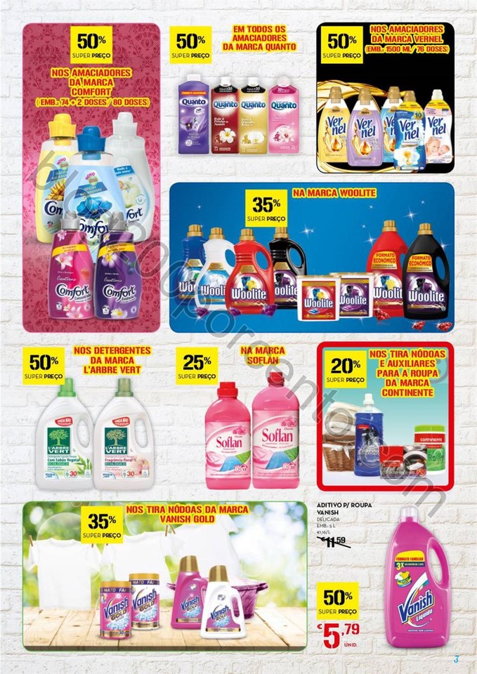 Antevisão Folheto CONTINENTE Limpeza promoções 