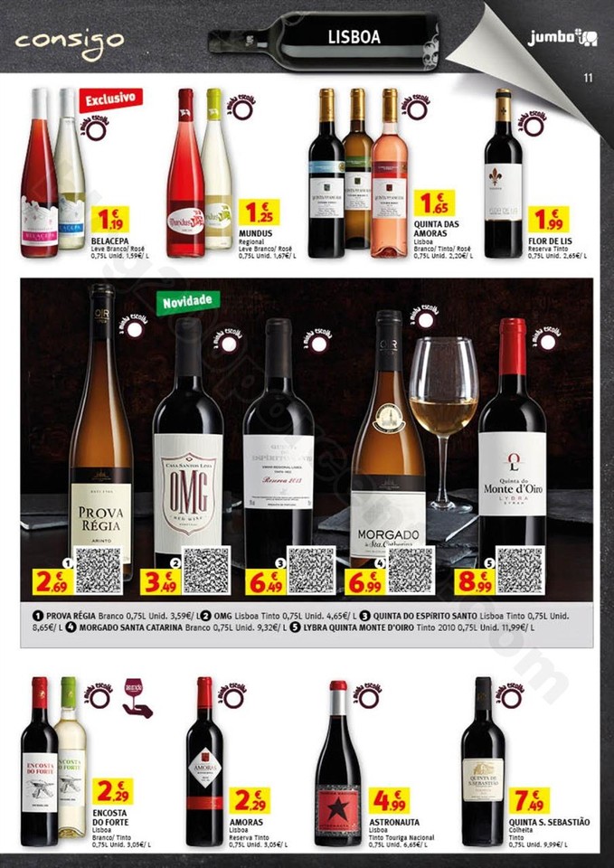 Antevisão Folheto JUMBO Vinhos promoções de 5 a