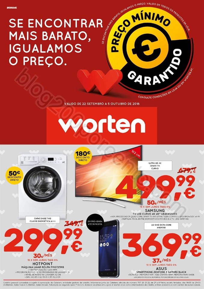 Antevisão Folheto WORTEN Promoções de 22 setemb