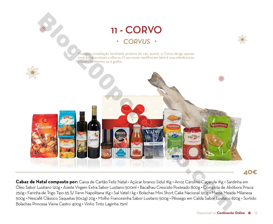 Antevisão Folheto CONTINENTE Cabazes de Natal 201