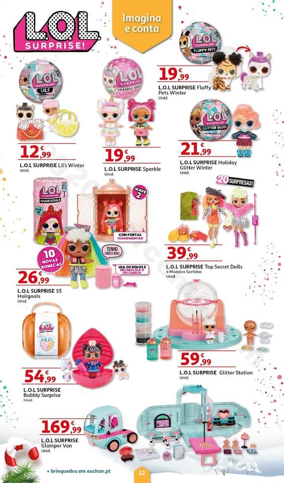 Folheto Brinquedos Natal AUCHAN Promoções de 8 n