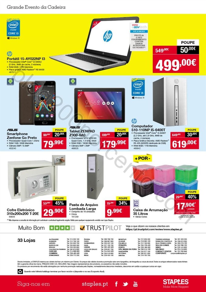 Antevisão Folheto STAPLES Promoções de 20 abril
