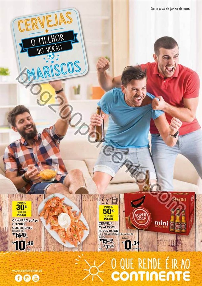Antevisão Folheto CONTINENTE Cervejas e Mariscos 
