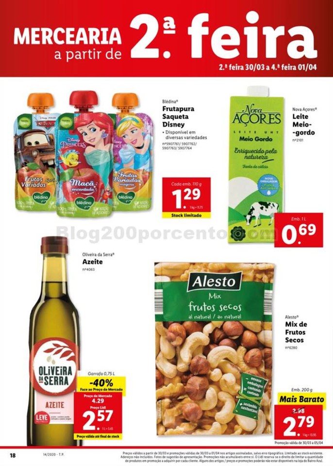 Antevisão Folheto LIDL Promoções de 30 março a