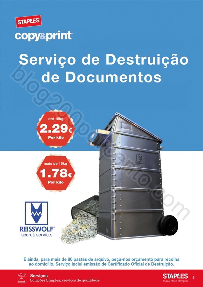 Antevisão folheto STAPLES Promoções de 20 outub