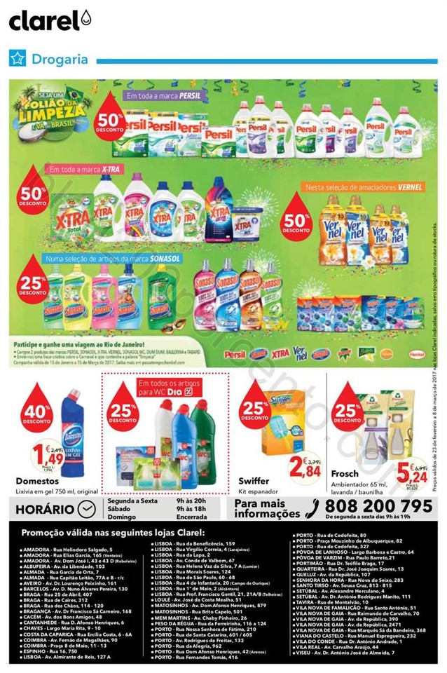 Antevisão Folheto CLAREL promoções de 23 fevere