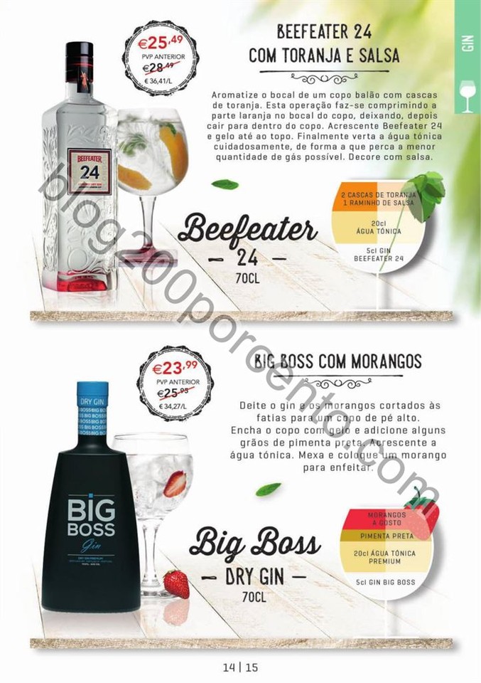 Antevisão Folheto CONTINENTE Cocktails &amp; Gins pro