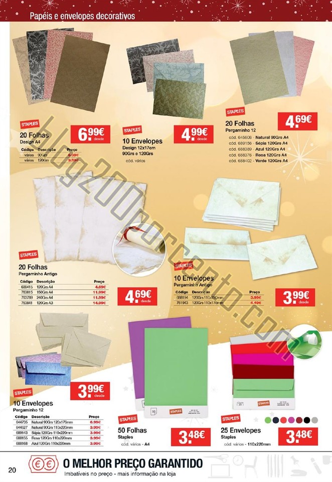 Antevisão Folheto STAPLES Natal promoções de 26