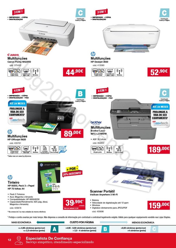 Antevisão folheto STAPLES Promoções de 20 outub