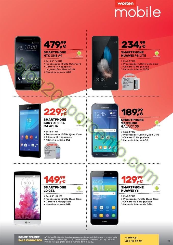 Novo Folheto WORTEN Mobile promoções até 31 mar