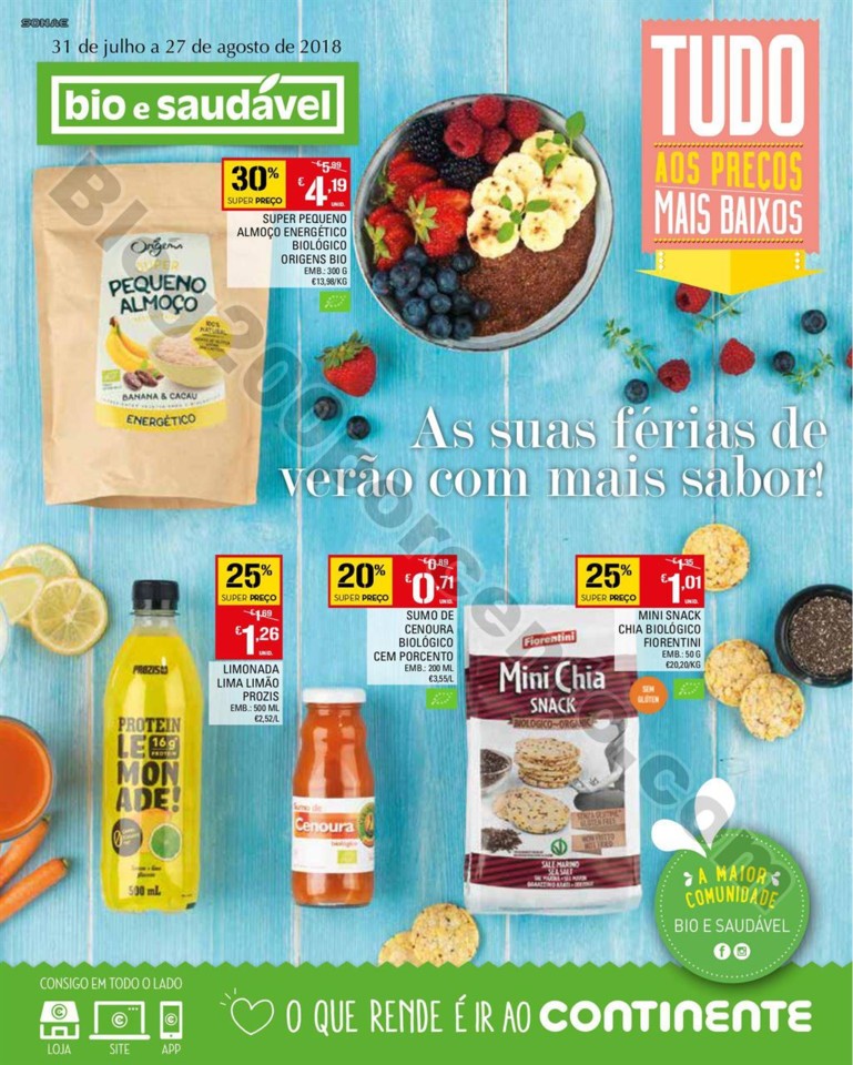 Antevisão Folheto CONTINENTE Bio e Saudável prom