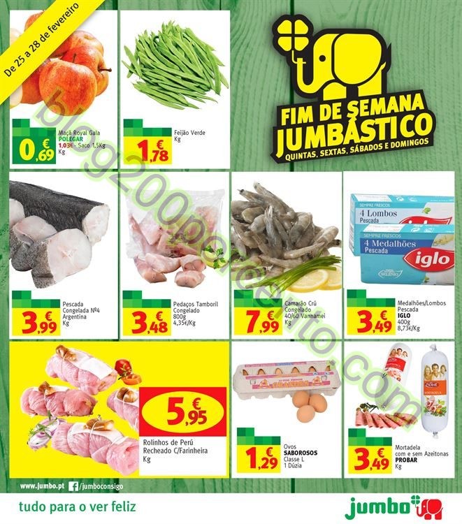 Antevisão Folheto JUMBO Fim de Semana de 25 a 28 