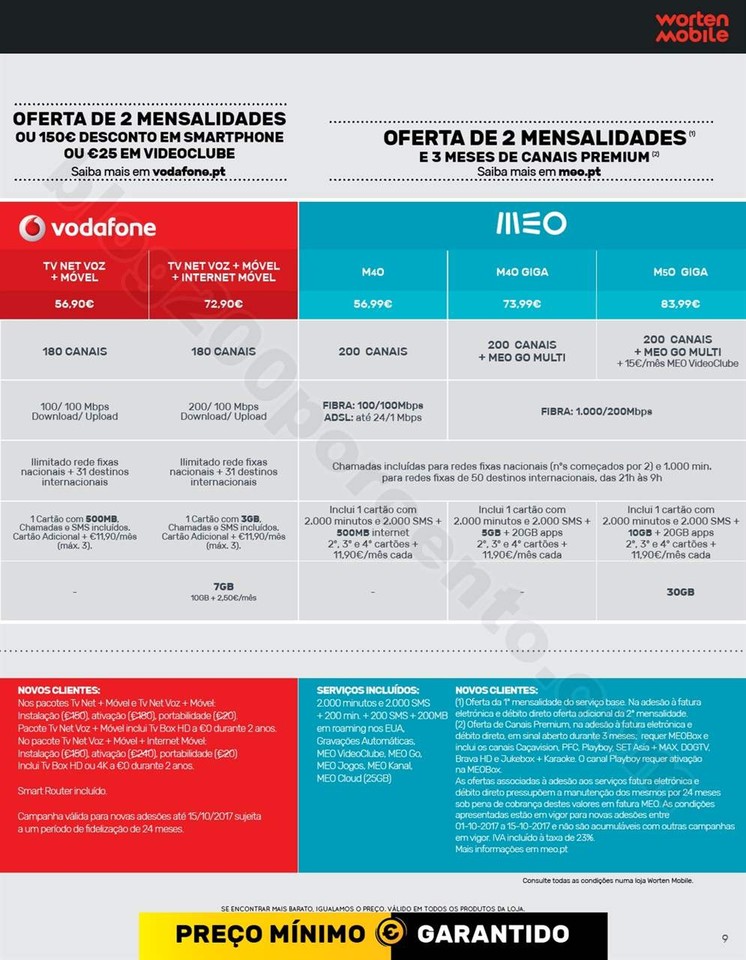 Antevisão Folheto WORTEN Mobile Promoções de 9 