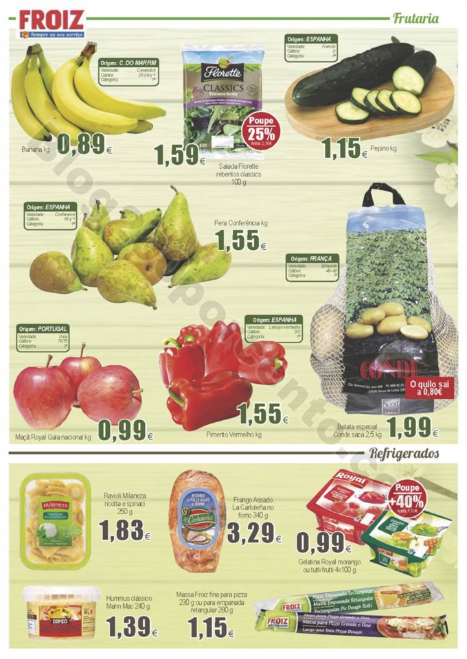 Antevisão Folheto Froiz promoções de 5 a 25 abr