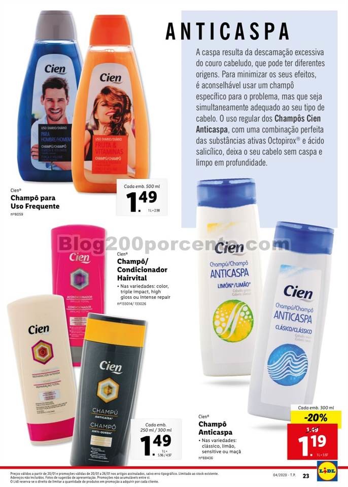 Antevisão Folheto LIDL Beleza Promoções de 20 a