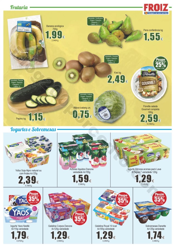 Antevisão Folheto FROIZ Promoções de 24 abril a