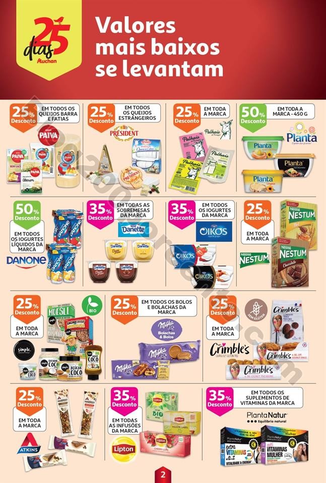 Antevisão Folheto AUCHAN 25 dias - promoções de