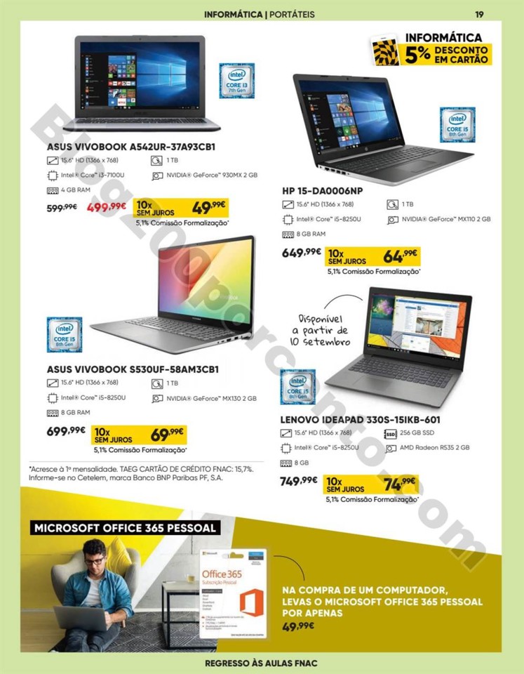 Antevisão Folheto FNAC Regresso às aulas promoç