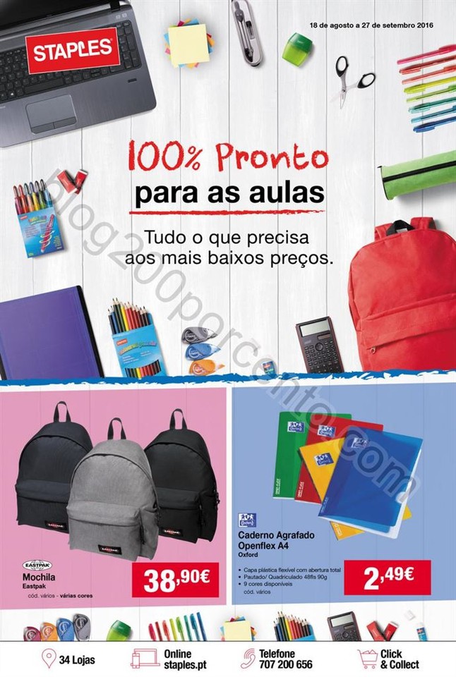 Antevisão Folheto STAPLES Regresso às aulas de 1