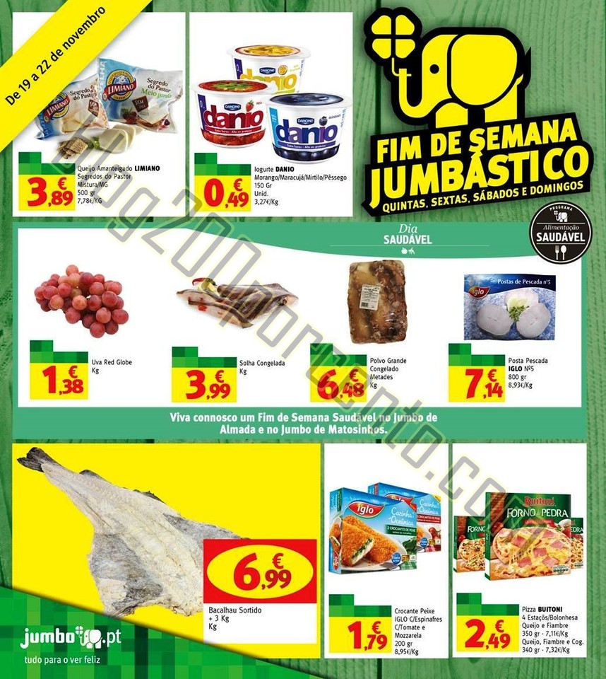 Novo folheto JUMBO Fim de semana de 19 a 22 novemb