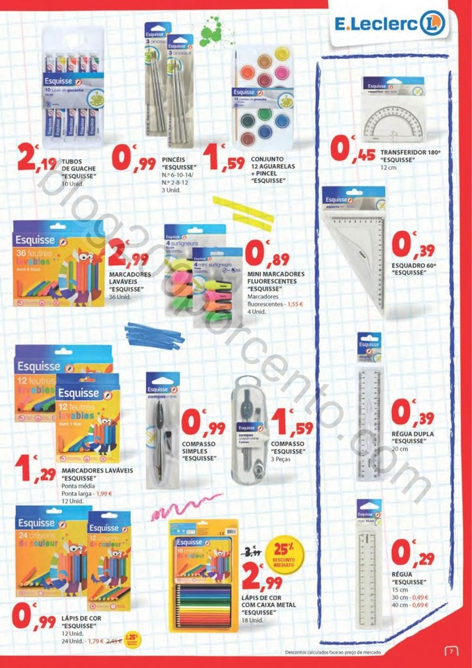 Antevisão Folheto E-LECLERC Regresso às aulas de